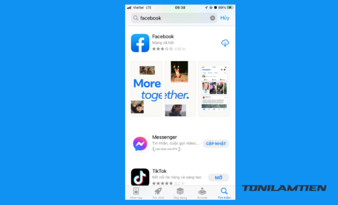 Cách Tạo Tài Khoản Facebook Cá Nhân Để Xây Dựng Thương Hiệu Và Bán Hàng 12 Truy cập App Store hoặc CHPlay. Tìm kiếm "Facebook" và tải về