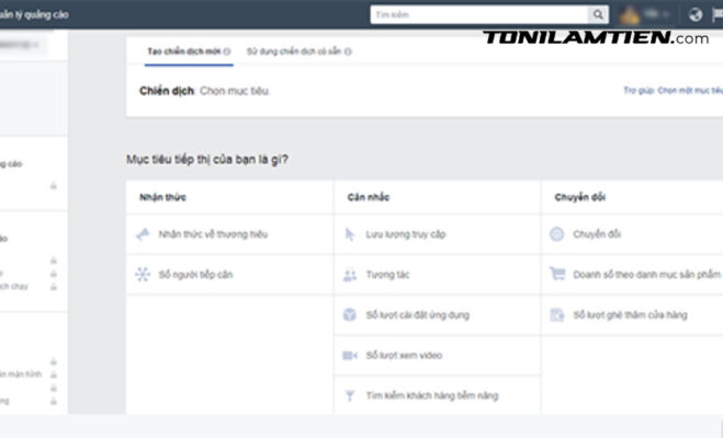 Facebook Ads là gì? Và Một Số Điều Cần Biết 6 Thiết lập mục tiêu quảng cáo